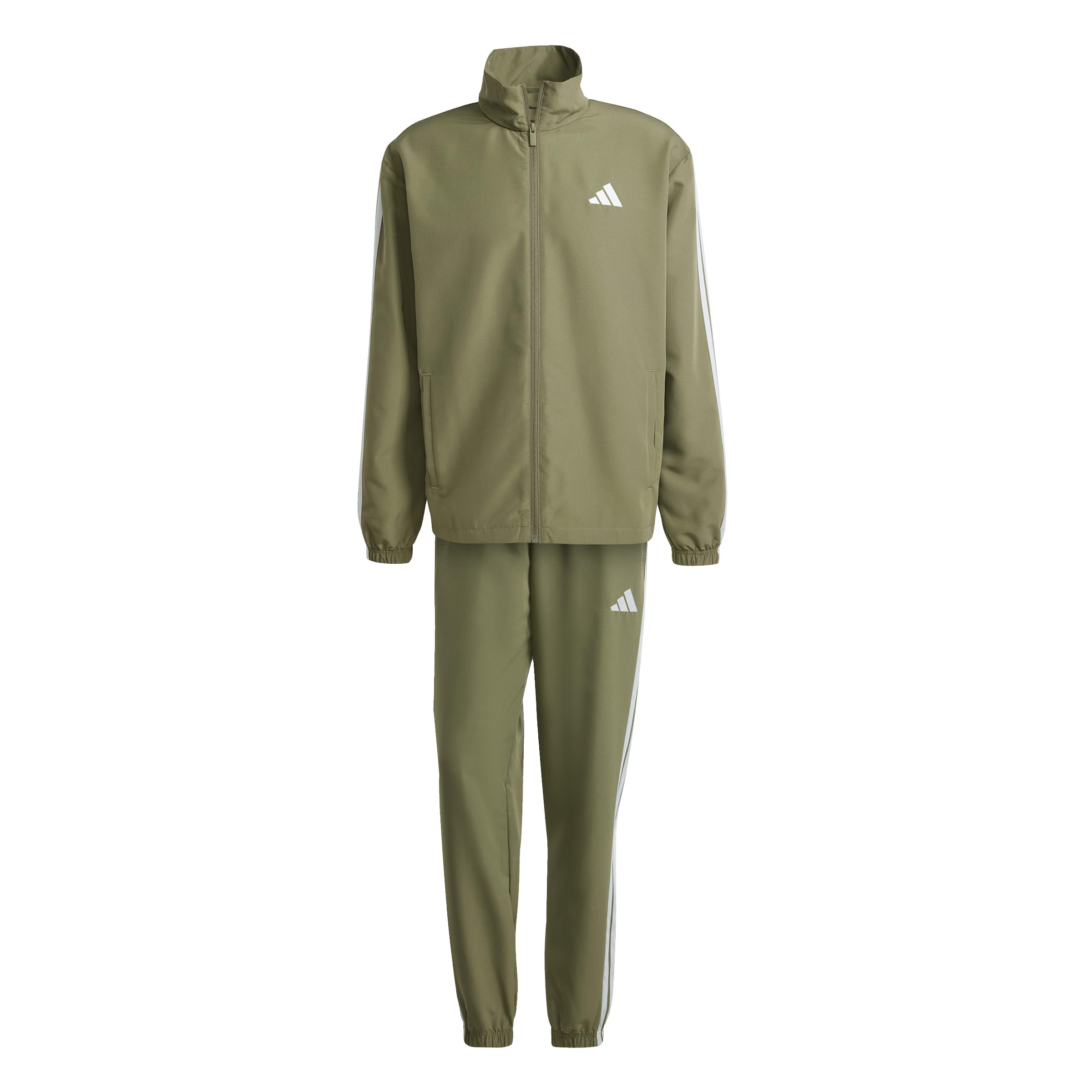 adidas Herren 3 STRIPES WOVEN TRACKSUITS, olive strata, L