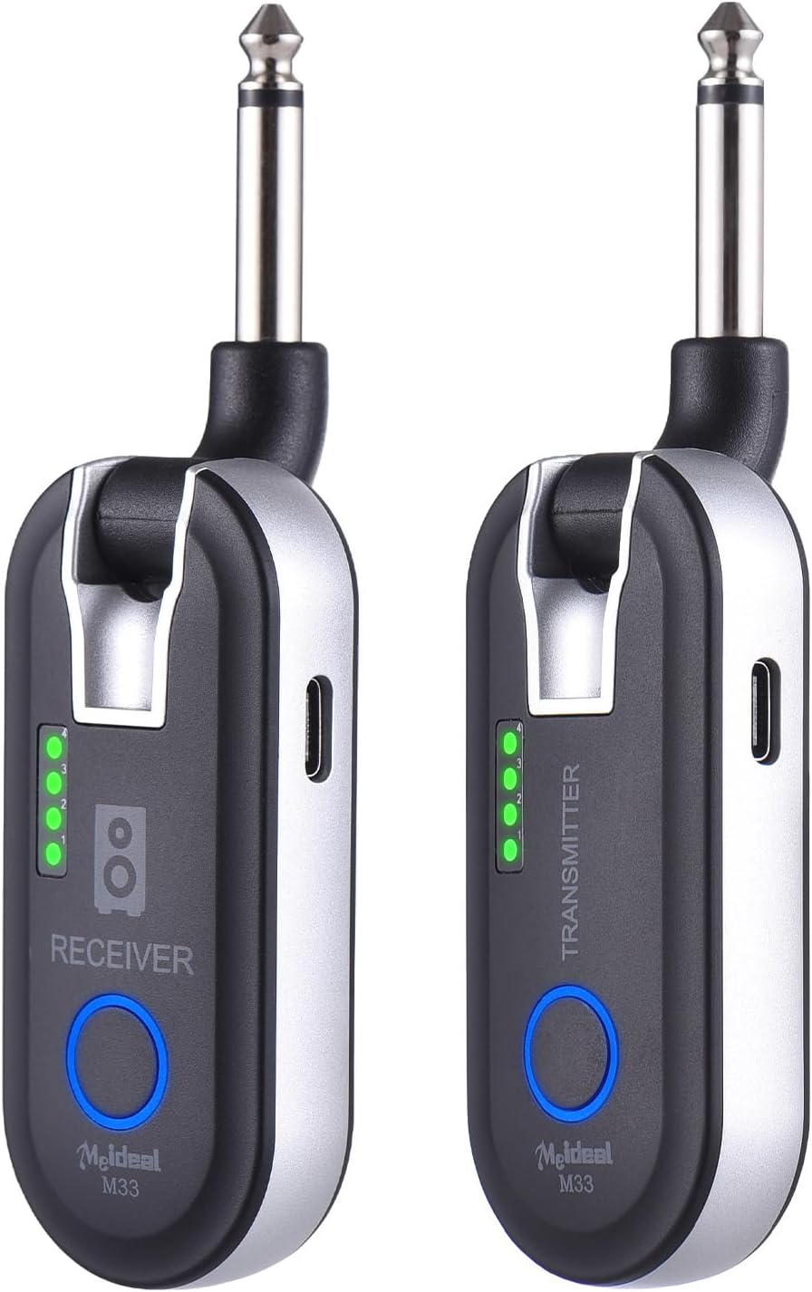Easy Setup 2.4G Wireless Guitar System Rechargeable 230 Degree Rotatable Plug Set for Bass Electric Wind Instruments Strong Antiinterference Capabilities for Musicians Black ABS Wireless image 4