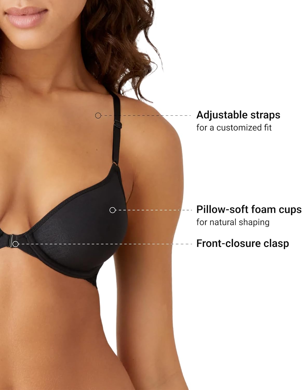 b.tempt'd by Wacoal Women's Inspired Eyelet Lightly Padded Front Close Racerback T-Shirt Bra, 953219 - Image 3