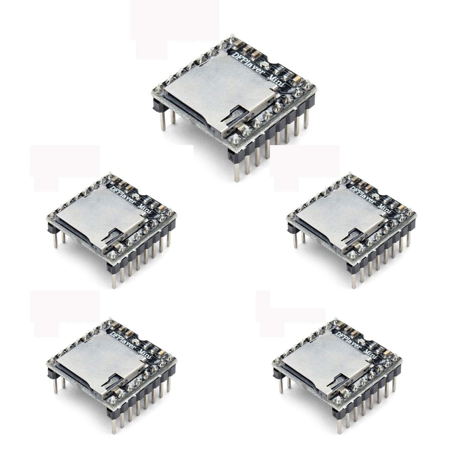 5 szt. mini odtwarzacz MP3 DFPlayer Master Module kompatybilny z Arduino obsługuje kartę TF i pamięć USB Flash