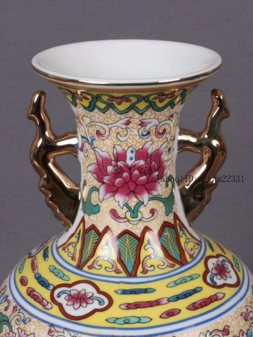 清乾隆琺瑯彩万花双龍響水甕 景徳鎮 陶磁器 装飾品 現代工芸品 美術品 置物 清乾隆琺瑯彩万花双龍響水甕 景徳鎮 陶磁器 装飾品