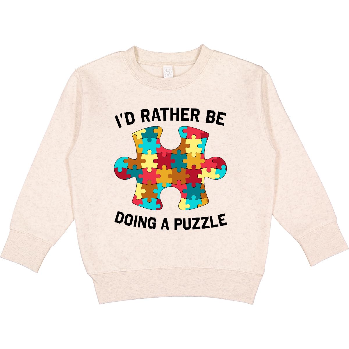 inktastic I'd Rather Be Doing a Puzzle Toddler Sweatshirt 3T Natural Heather 439f9