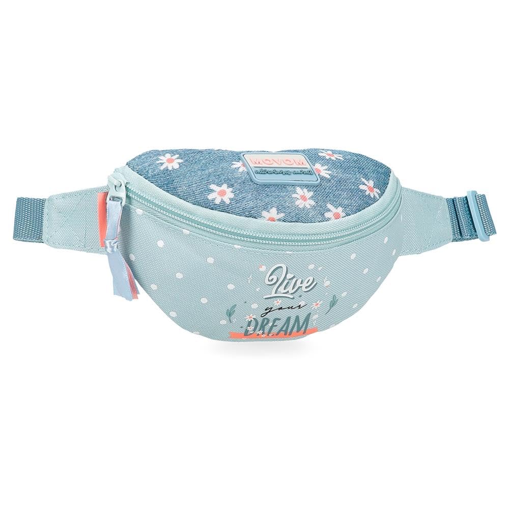 Movom Live Your Dreams Waist Bag Green 27x11x6.5cm Polyester by Joumma Bags, Green, Fanny Pack