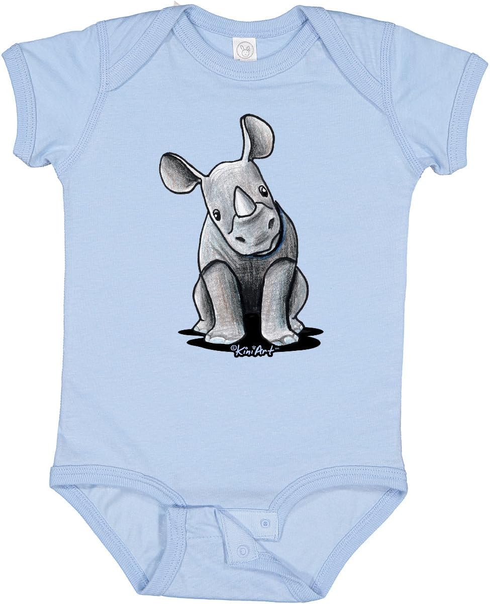 inktastic Curious Rhinos Baby Bodysuit - KiniArt