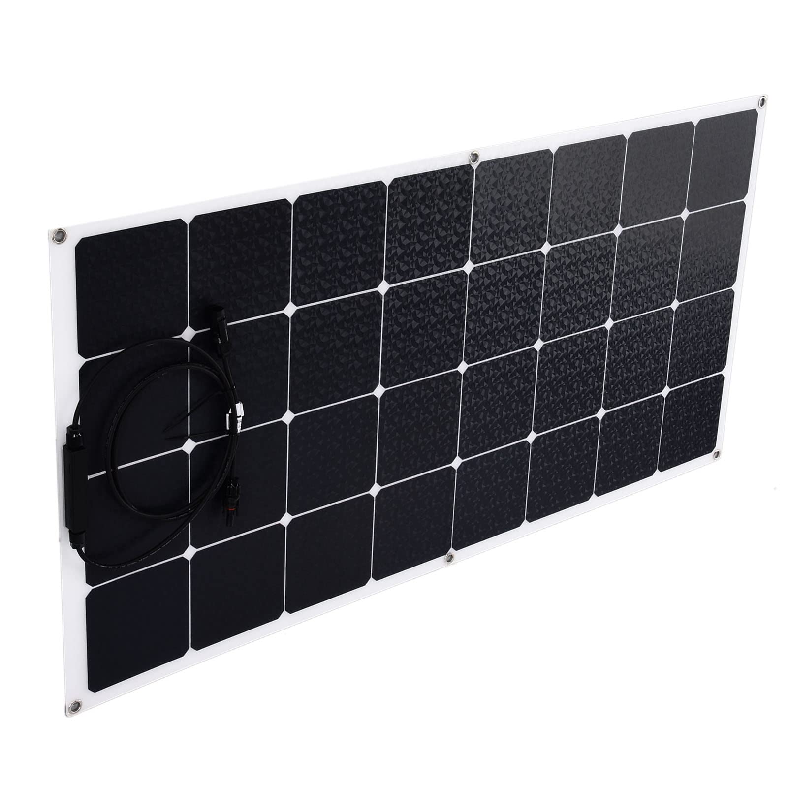 Cocoarm Pannello Solare Pannello Solare Flessibile in Silicio Monocristallino 100W Superficie PET Impermeabile Uscita 18V Resistente Agli Urti per da Campeggio Alimentatore da Tetto per Barche Marine