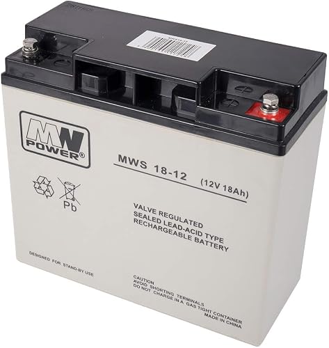Pni Acc1812 Batteria Gel, Nero/Grigio
