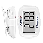 AVTREK 3D Pedometer Clip On-Step Counter for Walking-No App No Phone-LED Backlight-Accurate Step Tracker Clip for Women,Men,Senior(White)