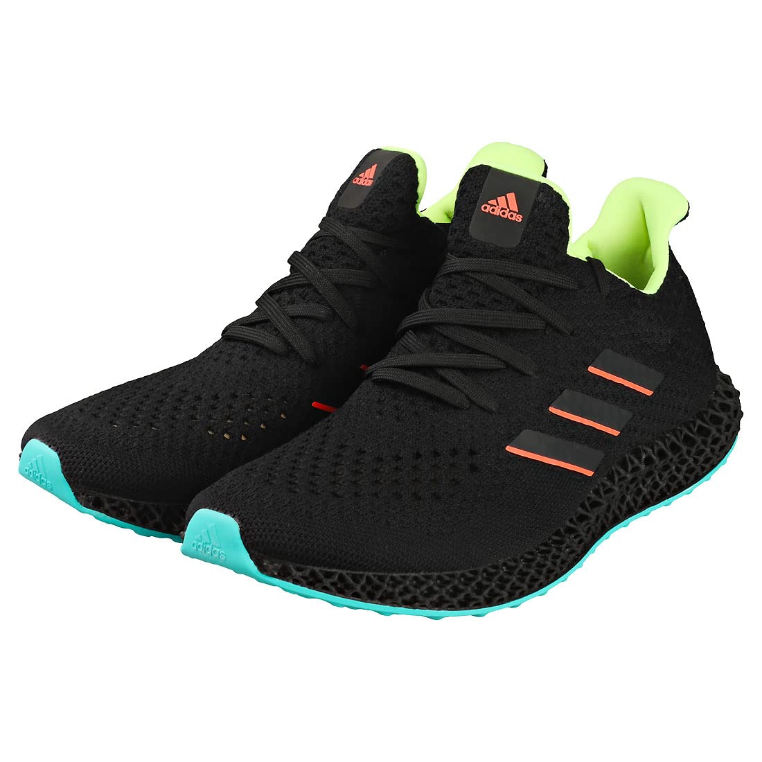 adidas 4D Futurecraft Mens Running Trainers Sneakers (UK US EU 36  2/3, Black Carbon Turbo GZ8626)