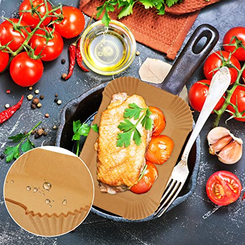 Air Fryer Disposable Paper Liners, 100 Pcs Air Fryer Liners, 8.6 X 5.5'' Parchment Paper For Baking, Air Fryer Parchment Paper Liners For Ninja Foodi Dual 2-Basket, Hofhtd Air Fryer Accessories #TOP7
