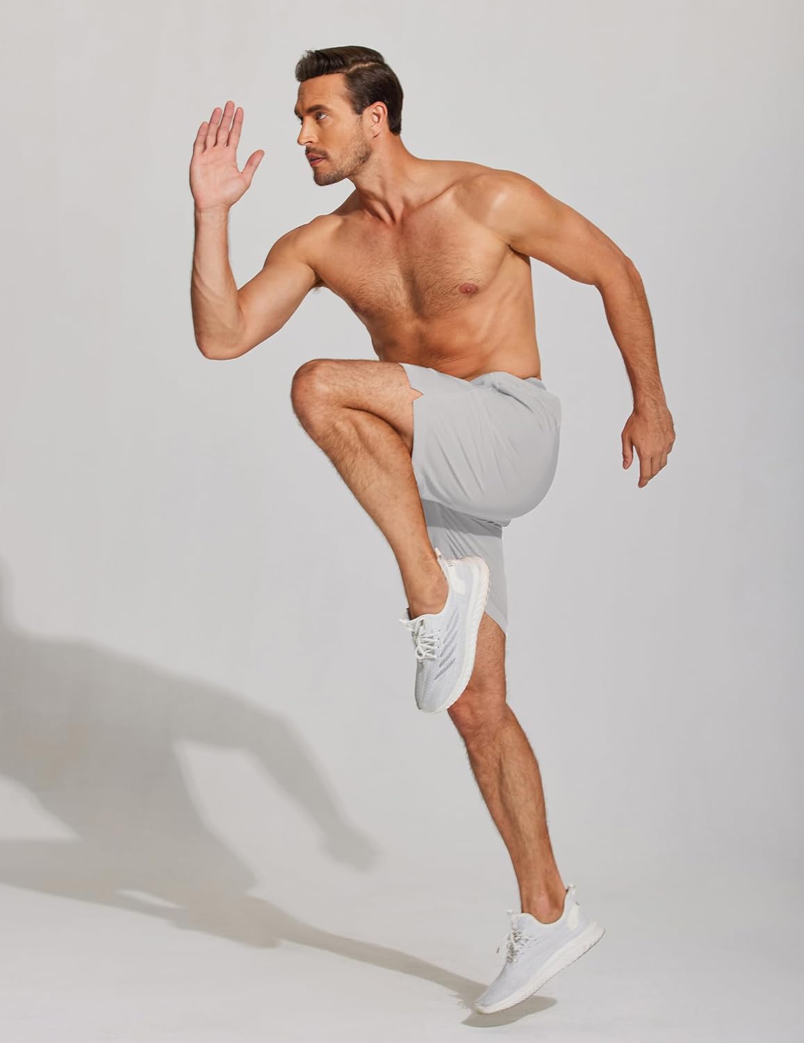 COOFANDY Mens Athletic Running Shorts 7'' Gym Workout Shorts Lightweight Drawstring Training Shorts with Zipper Pockets - Image 2