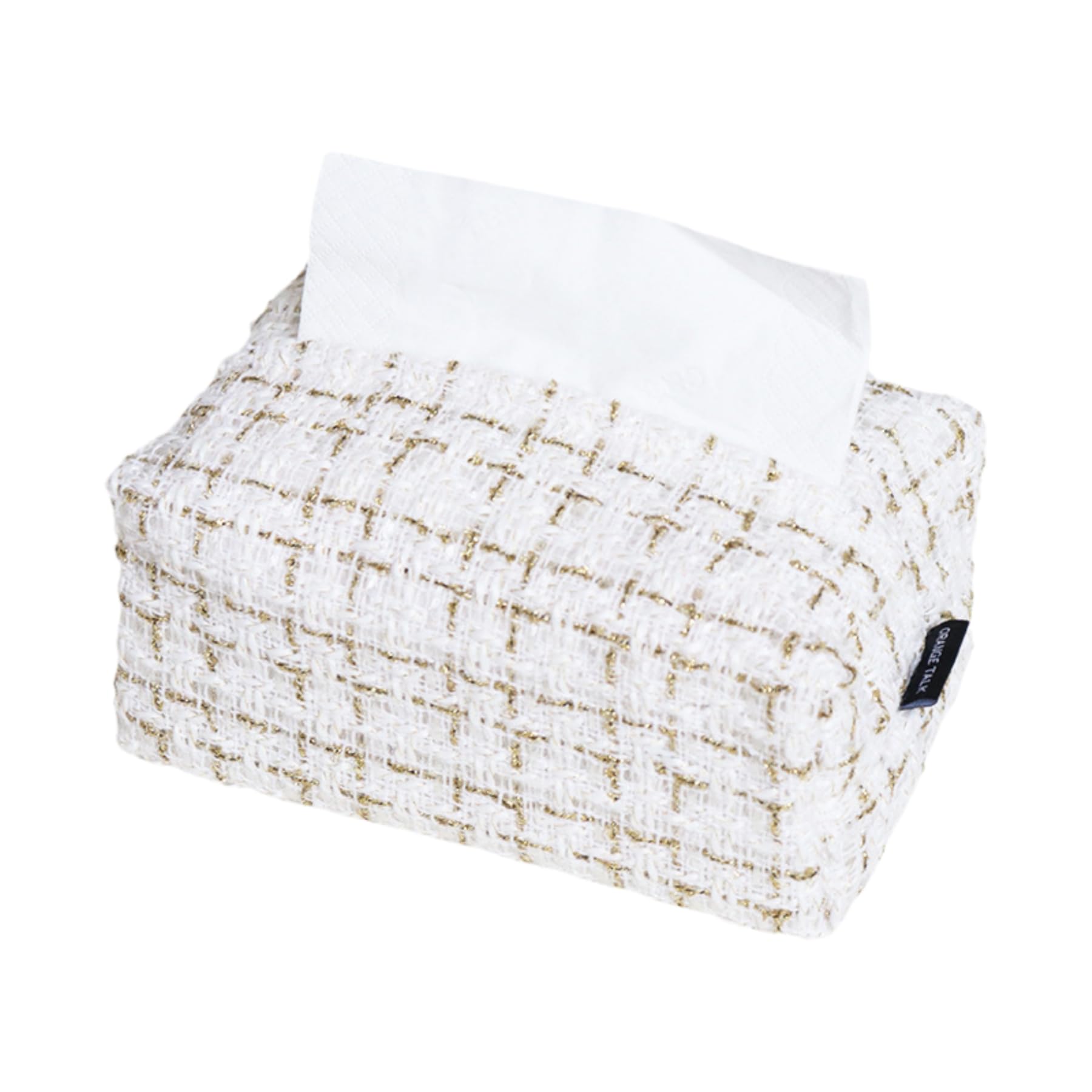 Elegant Tweed Fabric Tissue Box Cover Pouch