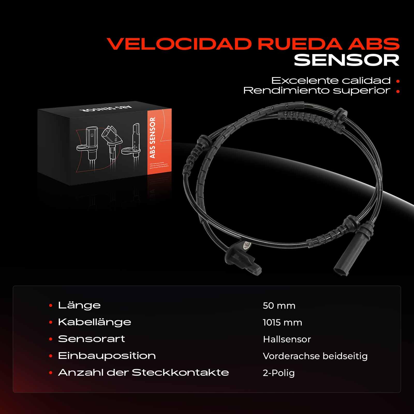Frankberg Sensor de velocidad de ruedas Sensor ABS Compatible con Serie 3 Touring G21 G81 Serie 3 G20 G28 G80 4 Cabrio G23 G83 2 Coupé G42 G87 4 Coupé G22 G82 Replace# ALS3311