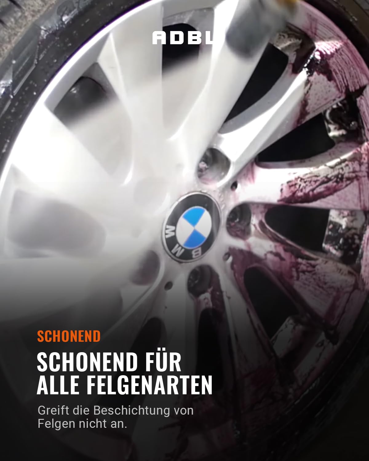 ADBL Vampire (5L) - Leistungsstarker Felgenreiniger mit Gel-Formel - Entfernt Eisen & metallische Verunreinigungen - Bremsstaub entfernen von Felgen und Lack - Sicher & pH-Neutral