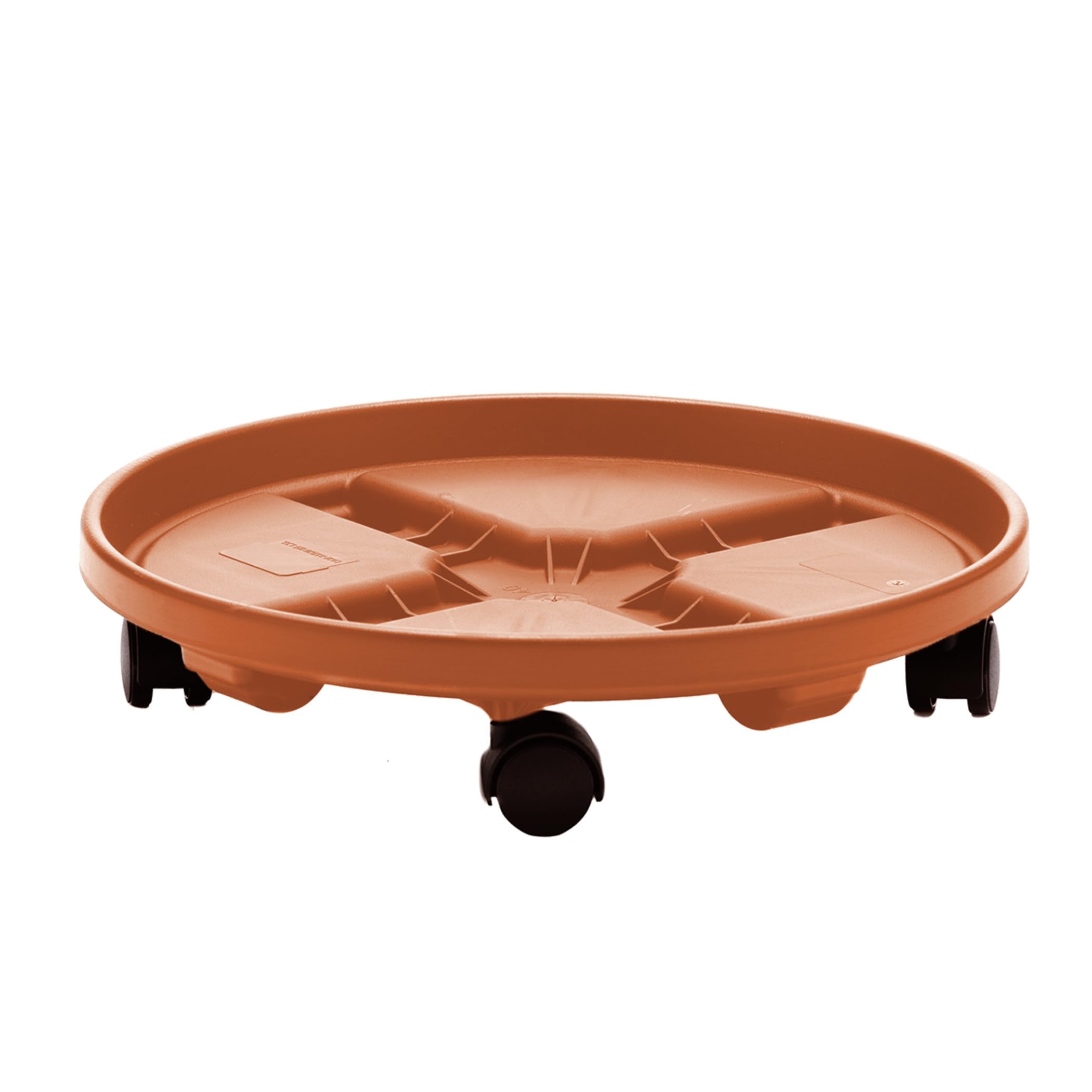 Plante Caddy Fiskars 40,6 cm rond argile support roulettes pot de fleur 95126 C