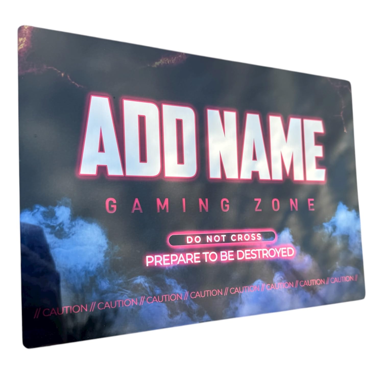 Shopquality4u Gaming Zone Magma D15 Personalised Game Metal Mirror Gamer Sign - Customised Printed Wall Art Plaque A5 Gaming Zone Magma