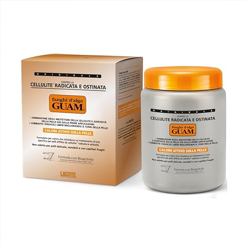 Guam Envoltura corporal anticelulítica para muslos, piernas, máxima fuerza, barro caliente para celulitis rebelde, máscara corporal de arcilla con