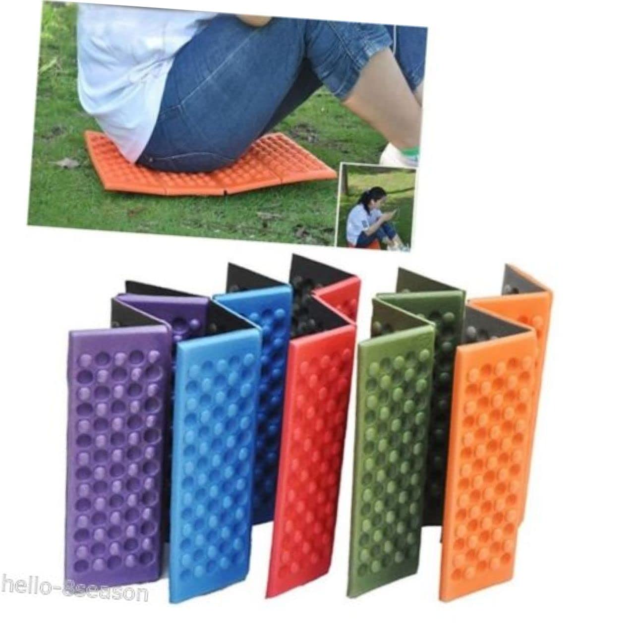 MUSISALY Foldable Portable Outdoor Camping Mat Seat Cushion Picnic Pad for Hiking Travel and Leisure Activities Purple