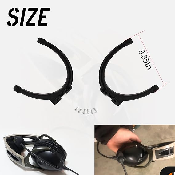 Headset Earcup Parts Yokes Bails Stirrups and Screws Compatible with Bose X Aviation Headset A10(A10 KIT- Both Sides)