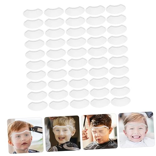 Miniatura 8 de 100pcs Haircut Eye Shields Transparent Shower Visor for Prevent Hair From Falling Into Eyes for Hair Salons and Home Use