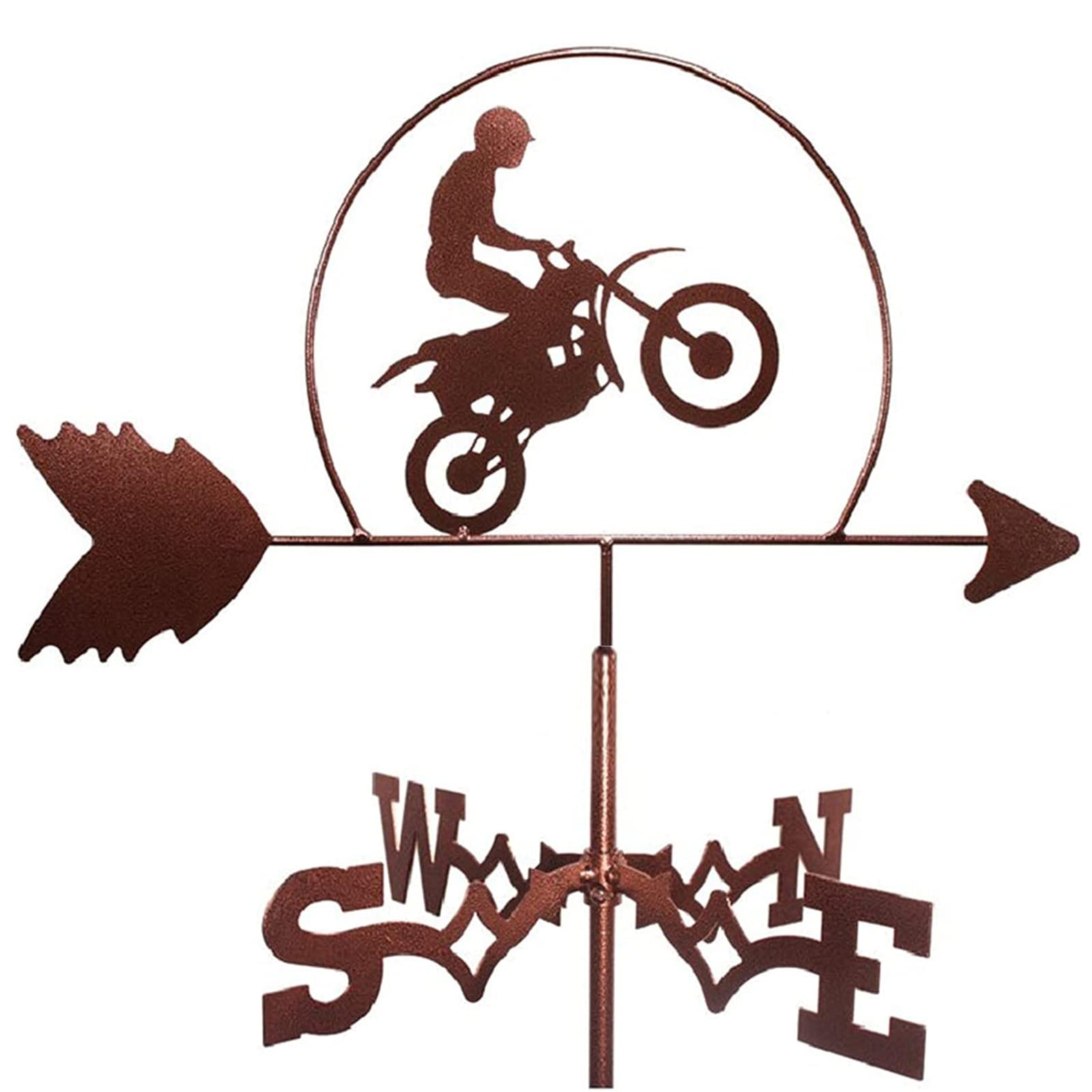 Girouette de jardin moto rétro pour animer la vue de votre jardin et de la ferme