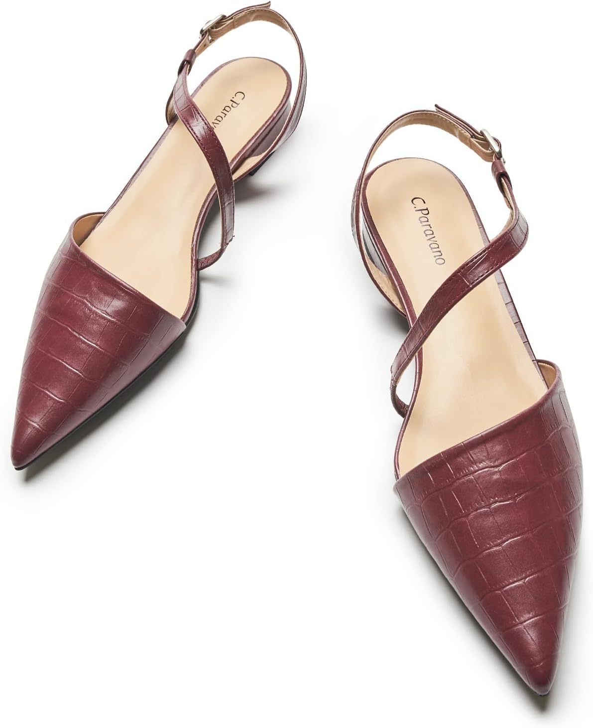 C.Paravano Flats for Women | Pointed Toe Flats | Slingback Shoes for Women | Pointed Toe Sandals | Casual Shoes