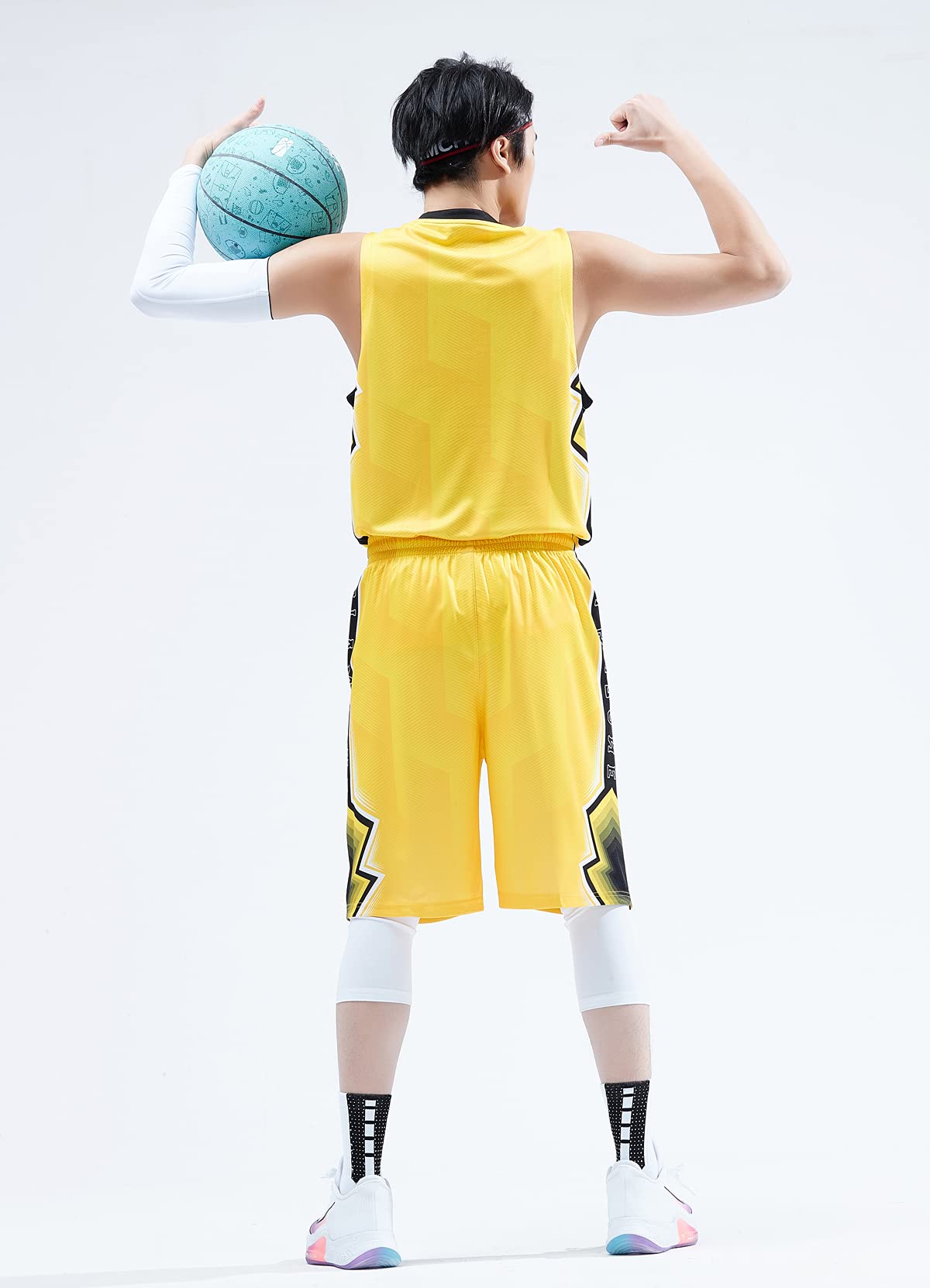 Uniforme d'équipe de basket-ball pour homme avec poches