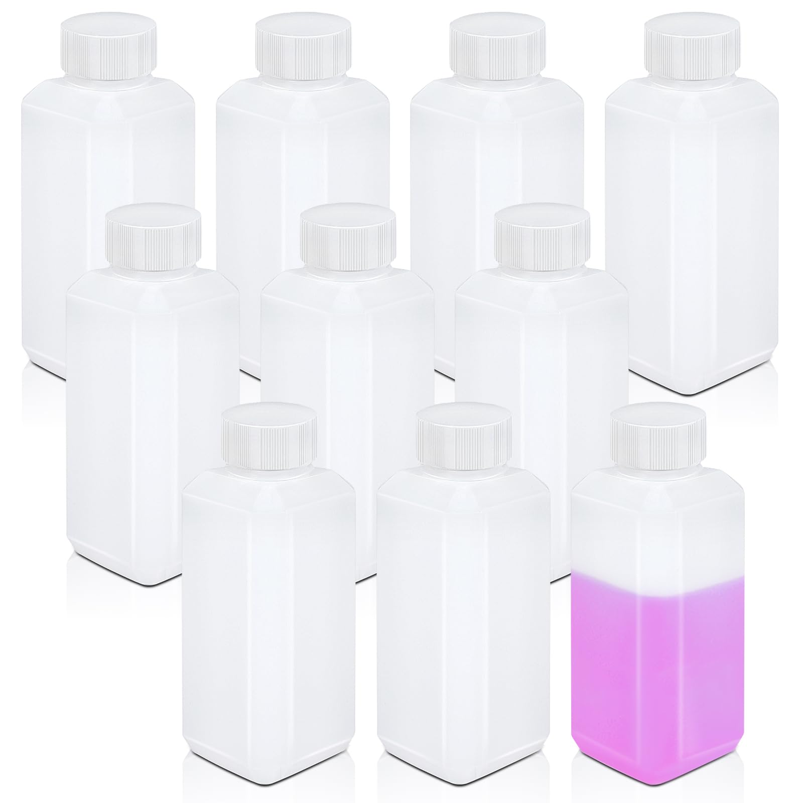 UMETASS 8oz/250ml Leak Proof Plastic Bottles with Caps for Liquids Sample, Reusable Small Bottles Containers for Travel, Camping and Hiking (