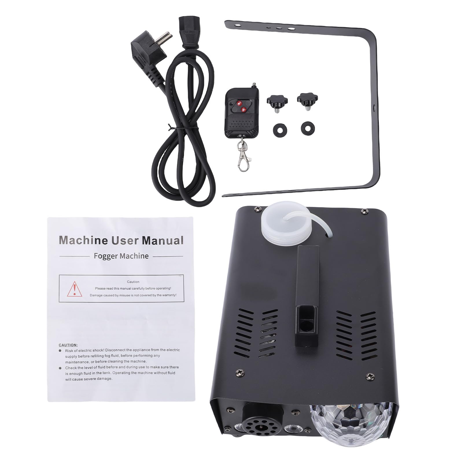 SUNGOOYUE Macchina per la Nebbia da Palco, Macchina per il Fumo da 600 W, Luce da Discoteca con Telecomando Wireless per Effetti Scenici di Feste, Matrimoni, Club DJ (Spina UE 220-240 V)