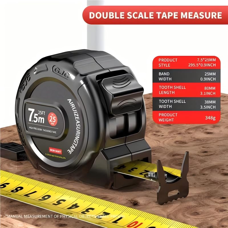 Cinta métrica industrial 7.5 m sistema métrico e imperial miniatura 2