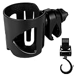 Accmor Universal Cup Holder with Hook, Stroller Cup Holder, 360 Rotatable Large Caliber Designed Bottle Holder for Stroller, Bike, Wheelchair, Walker, Scooter