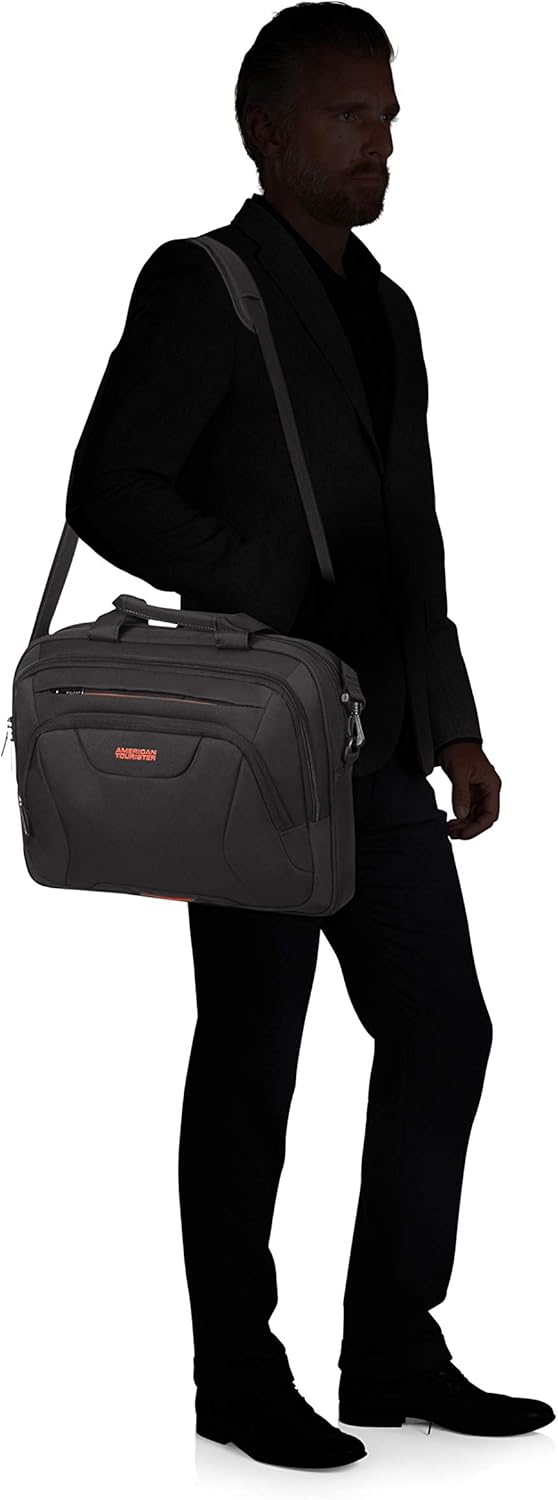 American Tourister at Work Briefcase 42 Centimeters 15 Black (Black/Orange)