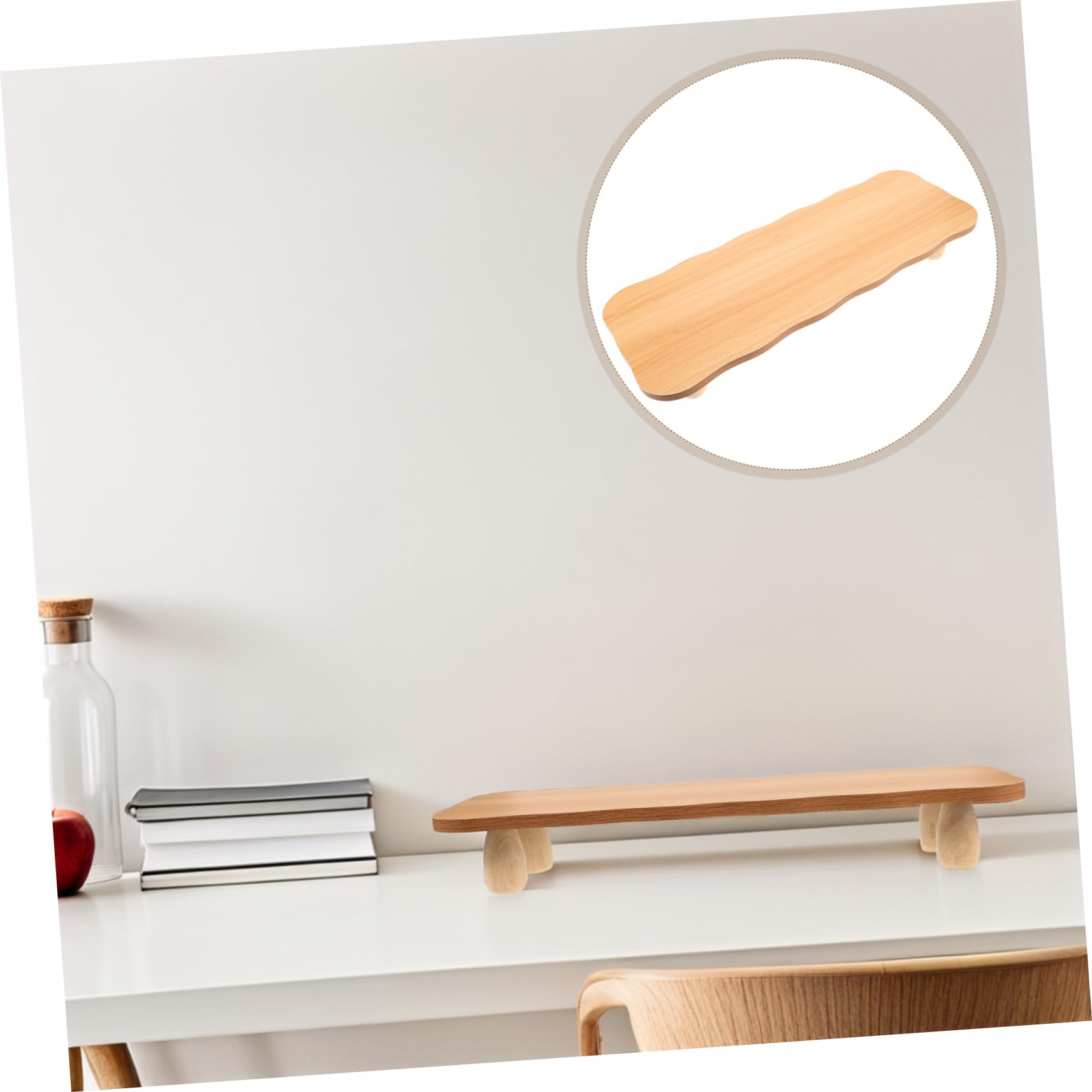 Gadpiparty Supporto Monitor da Scrivania in Legno, Rialzo Ripiano | Ufficio, Stile Minimal Moderno, Organizer per PC e Accessori, Design Sobrio e Pulito