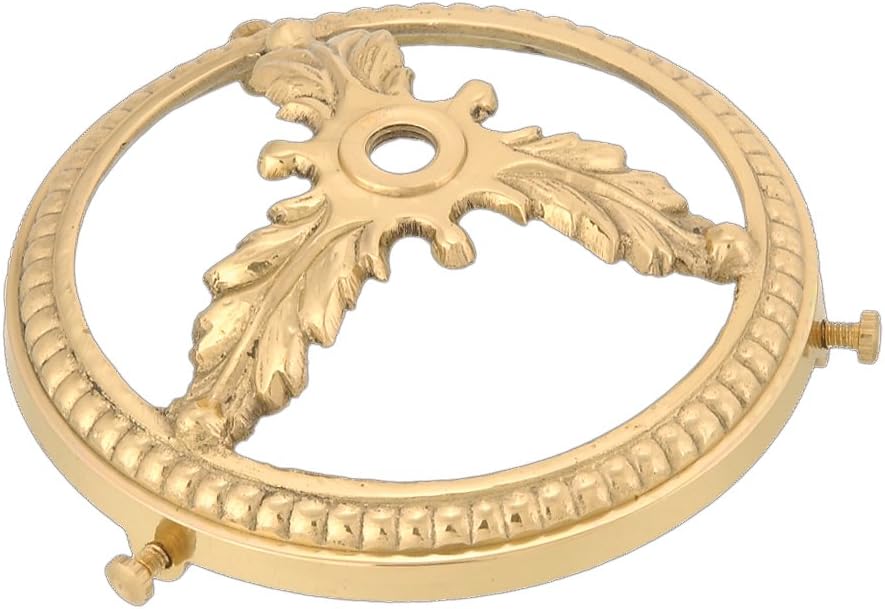 B&P Lamp® 4" Fitter, Shade Holder W/Acanthus Dec., Polished & Lacq.