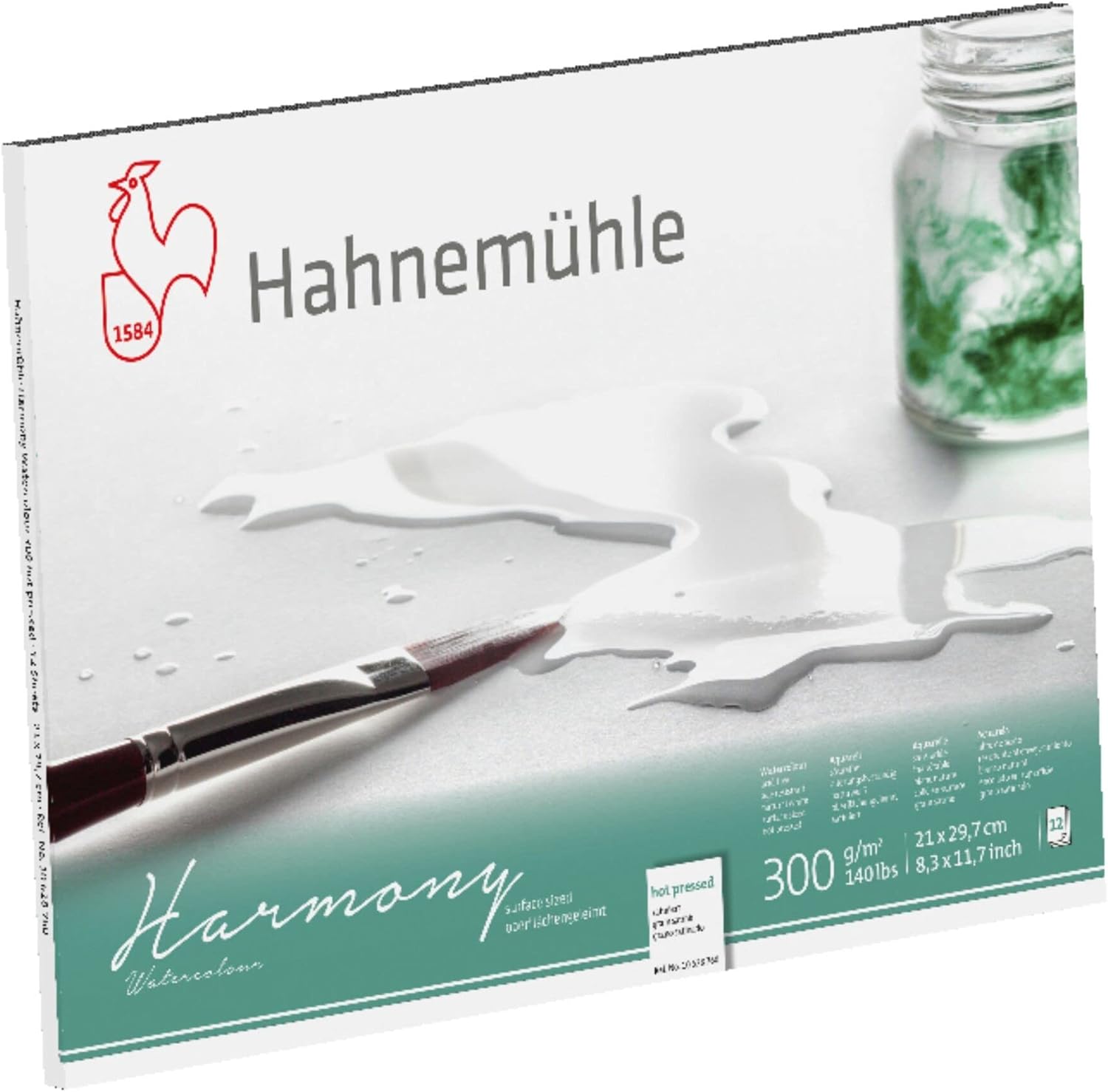Harmony Watercolour 300g/m², Watercolor Block, Satin Texture, A4, 12 fls.