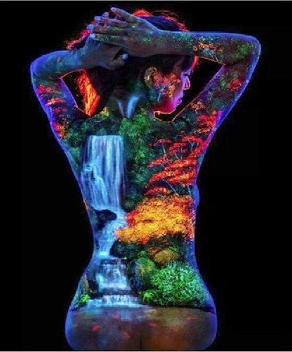 Peinture diamant paysage fille pour décorer salon et chambre