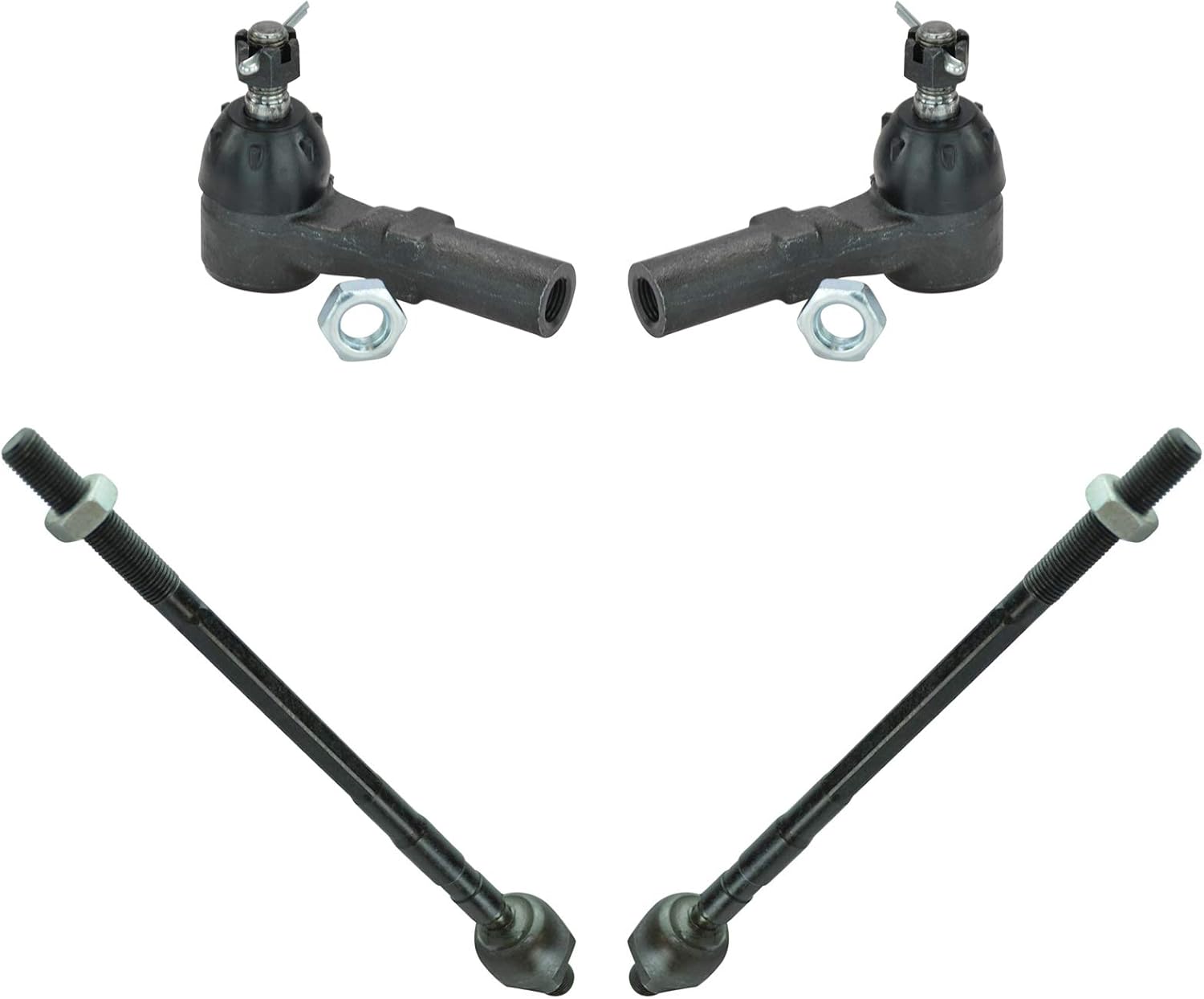 Front Inner and Outer Tie Rods Left Driver and Right Passenger Kit of 4 for Ford Probe Mazda 626 MX-6 (EB3-4963235)
