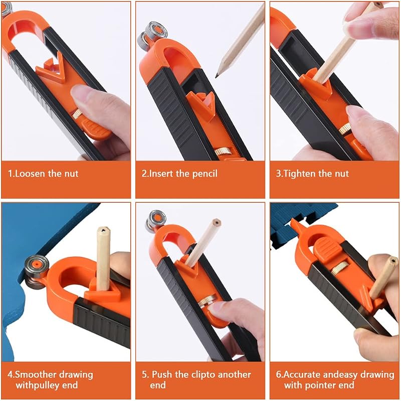 flintronic Kontúrsablon Záras Mechanizmussal Fa Méréshez 3 Ceruzával