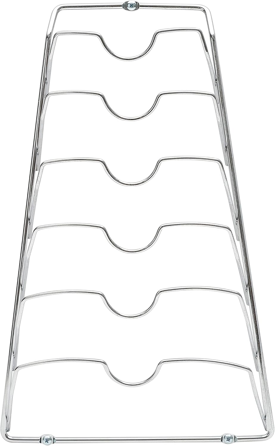 Organize It All Wall Cabinet Door Mounted Pot Lid Rack | Metal Wire | Dimensions 10.63" x 4.00" x 16.63" | Kitchen Storage | Sliver