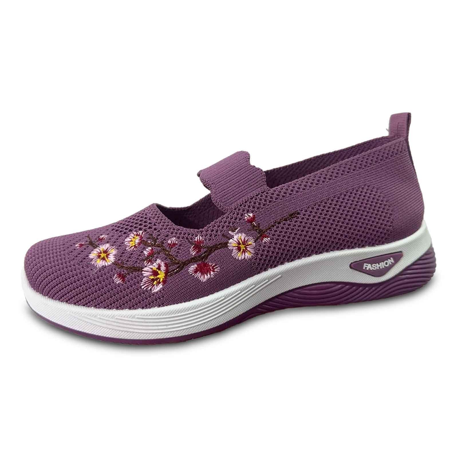 Chaussure Orthopedique Femme a Enfiler Confort Chic Chaussures Printemps Marche Basket Sneakers sans Lacet Confortable Shoes Pied Large Ete Basquette Fitness Hallux Valgus Sandales