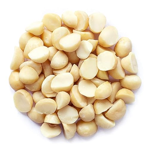 Miniatura 4 de Mitades y piezas de nueces de macadamia orgánica, 2 libras, sin OMG, crudas, sin cáscara, sin sal, kosher, veganas, a granel. Buena fuente de grasas