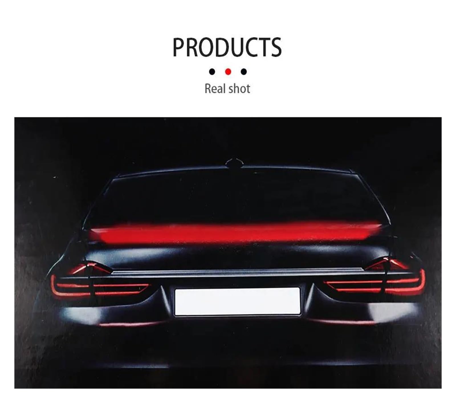 Coda Spoiler Alettone Led Spoiler Luce Universale Fibra Carbonio Auto Spoiler Posteriore Lampada Flusso Terza Luce Freno Luci Segnale Arresto 12V 120 Centimetri Ala Posteriore Auto