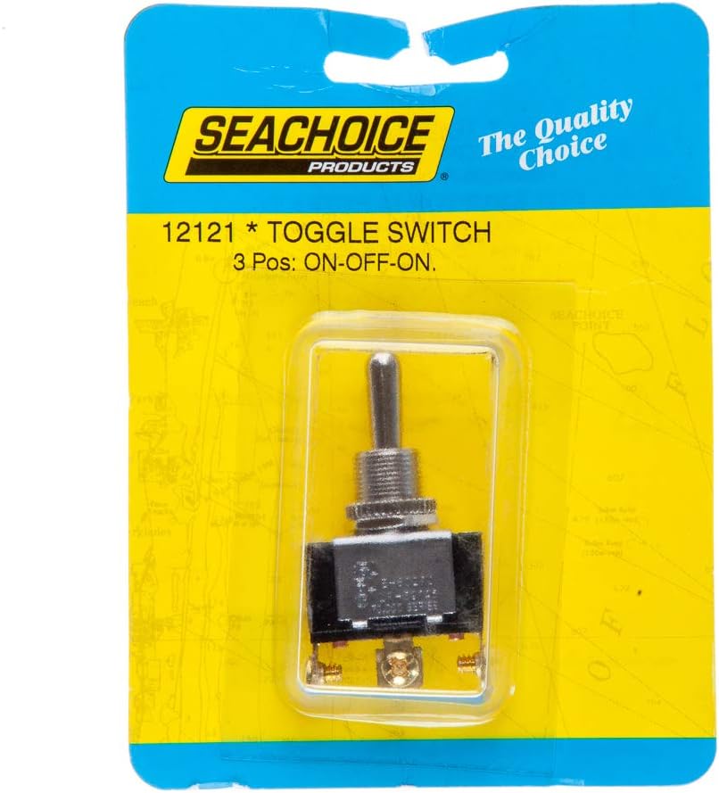 Seachoice 12121 3-Position Boat Toggle Switch – On/Off/On : Boating Toggle Switches : Sports & Outdoors