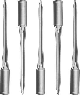 ECOOPTS 5 Pack Aluminum Fence Post Anchor Ground Spike, 1-5/16" Inner Diameter Round Pole Sleeves for Backyards Gardens Yards Porches Grass Clay Dirt