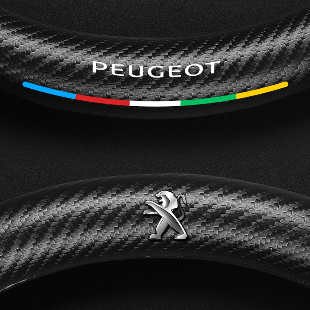 DADYM Couvre Volant Voiture pour Peugeot Expert 3 (III) V I 2016-2024,Microfibre Cuir Couvre Volant 38cm/15'' Antidérapant Respirant Couvre Protégé Volant Voiture Decoration Interieur