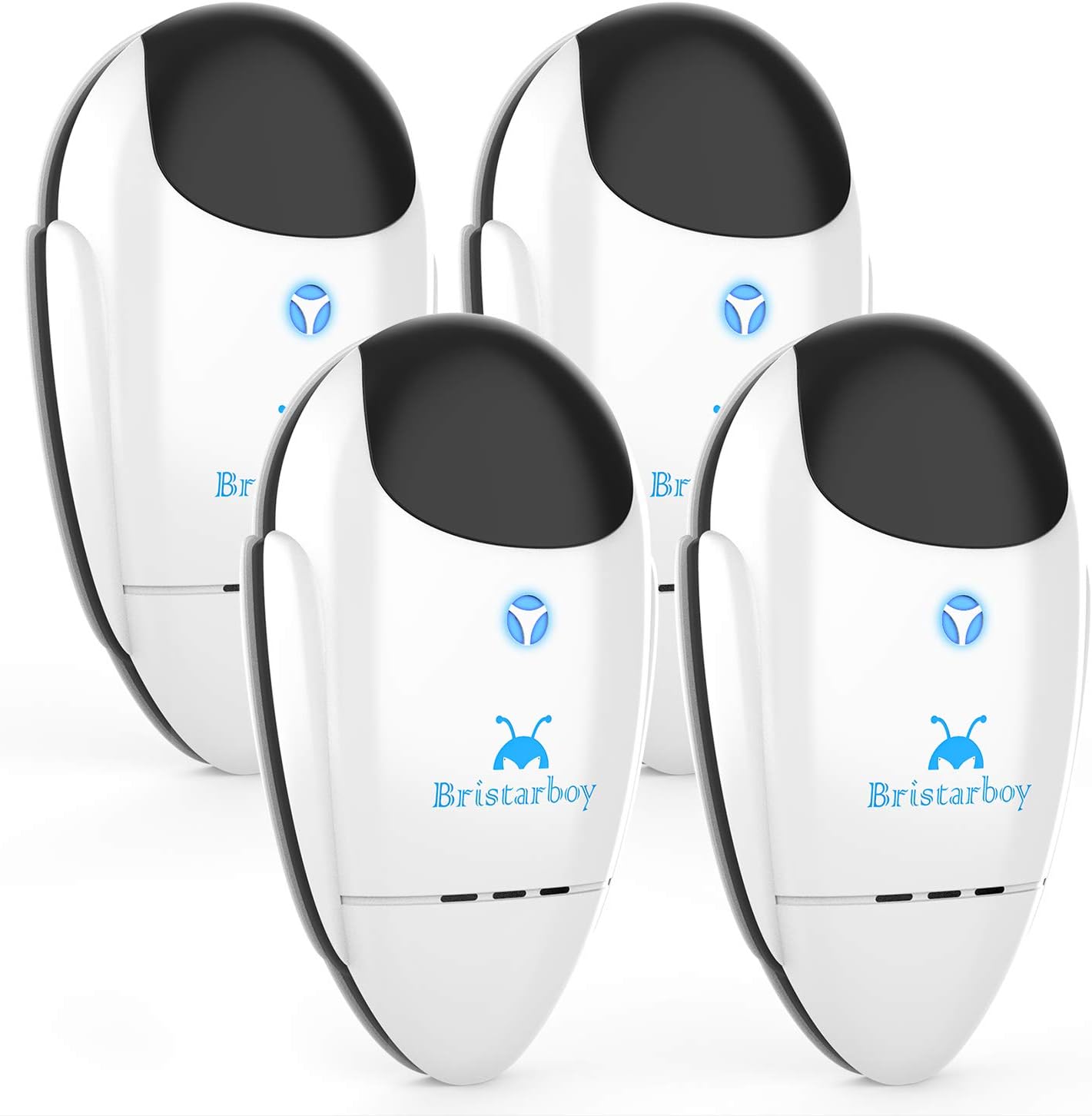 Bristarboy Ultrasonic Pest Repeller 4 Packs, Electronic Indoor Pest Repellent Plug in Pest Control for Basement, Warehouse, Bedroom, Garage