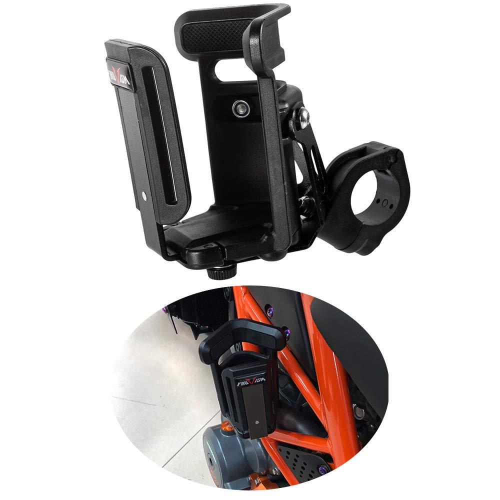 Universeller Flaschenhalter für Motorrad mit 20mm 22mm 25mm 28mm Lenker Sturzbügel Stoßstange für Duke 390/790 R1200GS G310GS DL650 Z900 (Schwarz)