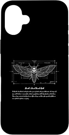Death's Head Hawk Moth Case for iPhone 16 Plus