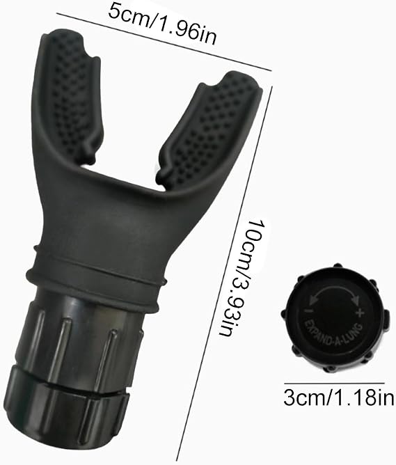 Lung Trainer for Athletes - 12cm Portable Breathing Device, Adjustable Intensity Knob, Strength Booster, Endurance Enhancer | Adult Respiratory Trainer for Sports Fitness Daily Workout Use