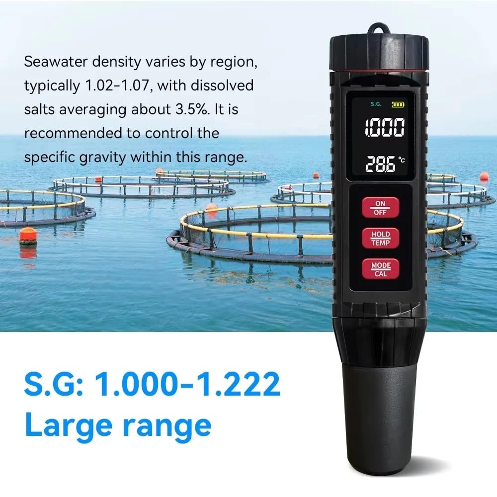 Miernik temperatury 7w1 PH TDS EC ORP Zasolenie SG Tester jakości wody