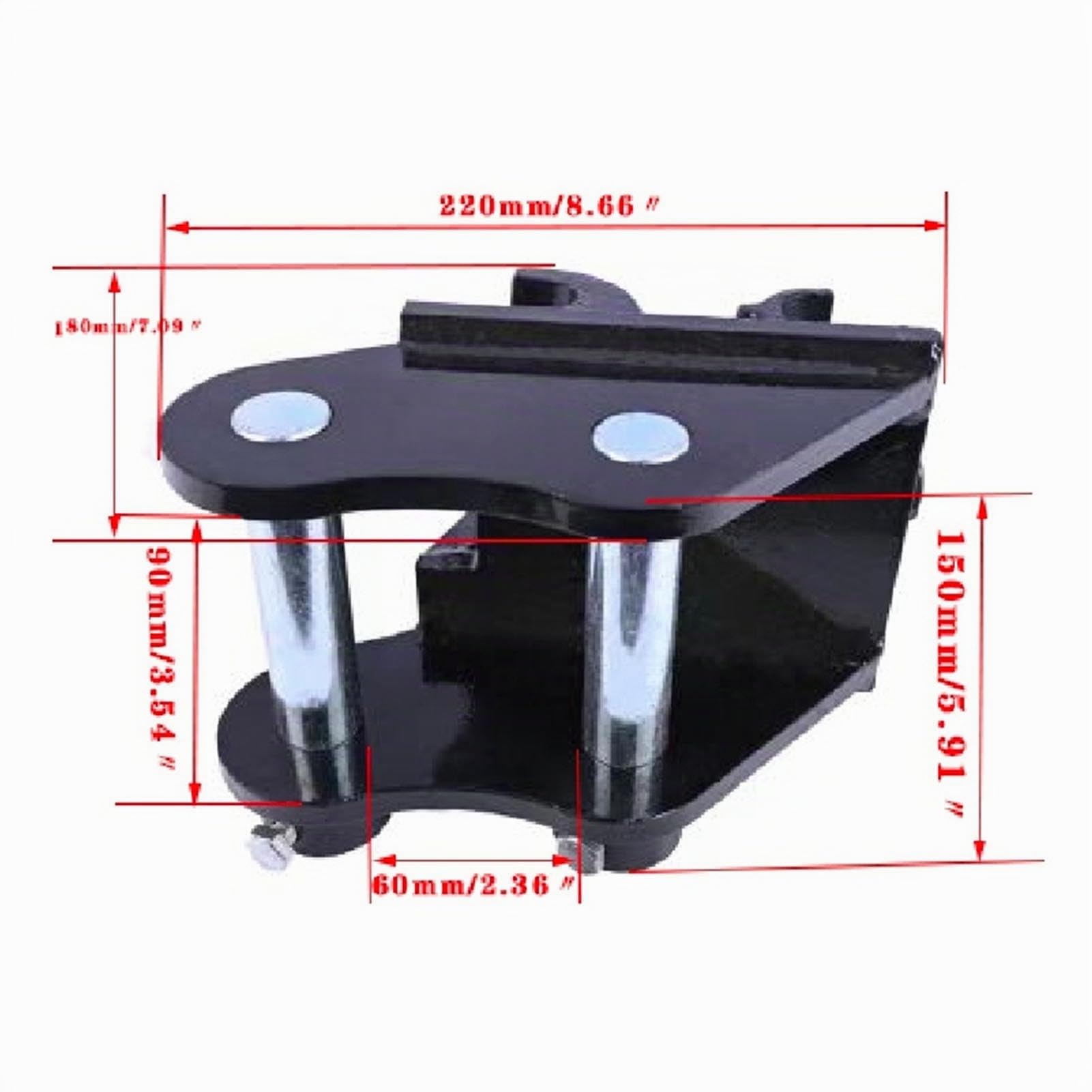 Acoplamiento rápido mecánico para miniexcavadoras, compatible con la mayoría de equipos pesados ​​de hasta 3 toneladas, accesorio de enganche de cambio rápido, negro